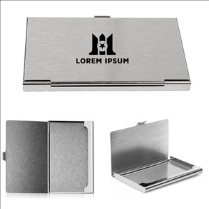 Stainless Steel Slim Pocket Business Card Case for Professionals